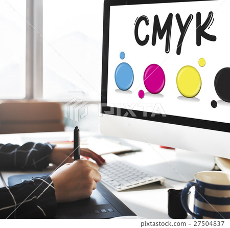 CMYK Creative Design Color Ink Mixture Printing Concept CMYK Creative Design Color Ink Mixture Printing Concept 27504837