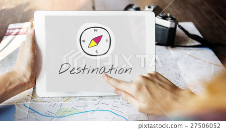 Destination Navigation Compass Graphic Concept 27506052
