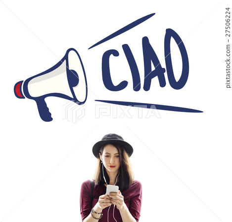 Bonjour Ciao Hola Hello Hi Greet Salute Concept Bonjour Ciao Hola Hello Hi Greet Salute Concept 27506224