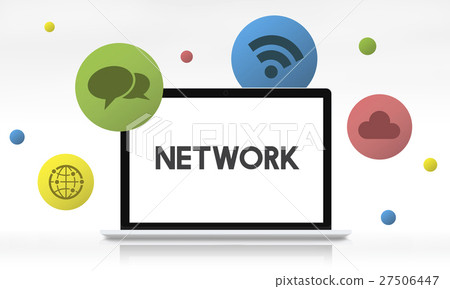 Internet Communication Network Icon Concept Internet Communication Network Icon Concept 27506447