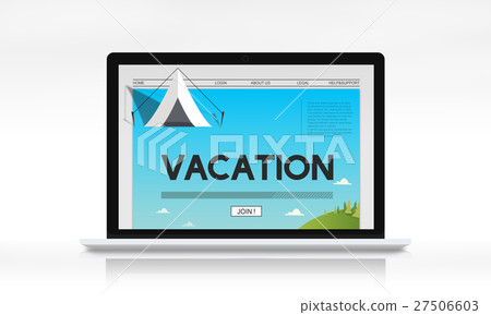 Adventure Journey Camping Traveling Explore Tent Concept 27506603