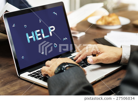 Geometric Font Charity Volunteer Concept 27506834