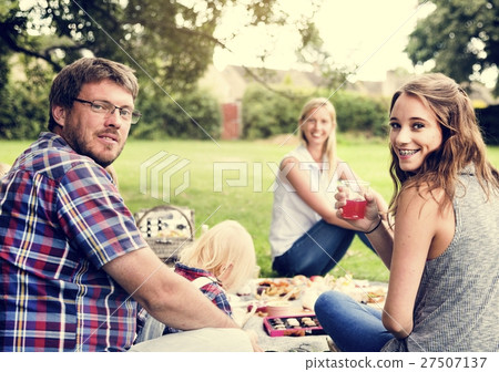 Family Picnic Outdoors Togetherness Relaxation Concept Family Picnic Outdoors Togetherness Relaxation Concept 27507137