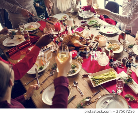 Family Together Christmas Celebration Concept 27507256