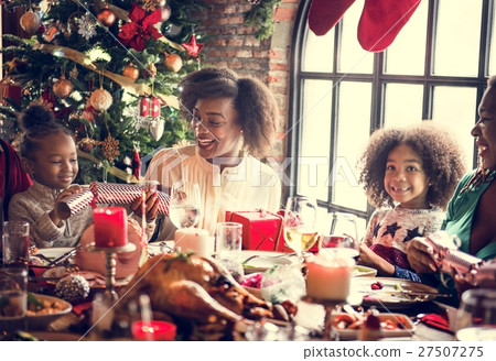 Family Together Christmas Celebration Concept Family Together Christmas Celebration Concept 27507275