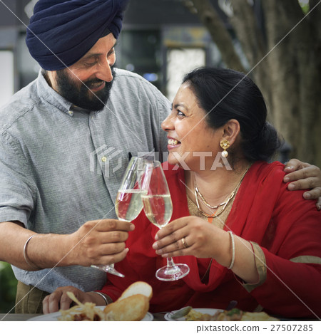Indian Couple Dining Together Concept 27507285