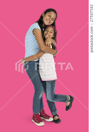 Sister Children Enjoyment Kid Support Concept 27507582
