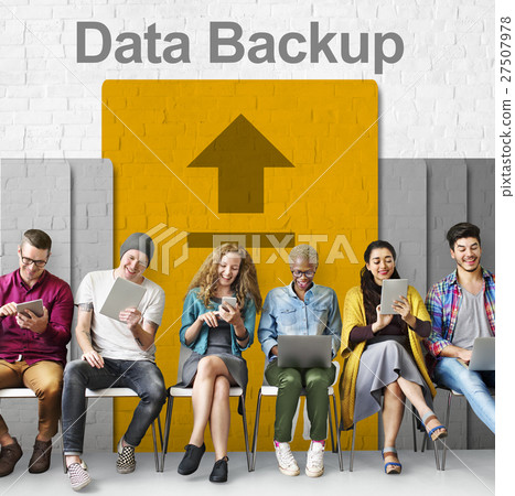Data Backup Information Technology Concept Data Backup Information Technology Concept 27507978
