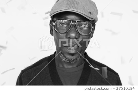 African Man Smiling Sneer Portrait Concept 27510184