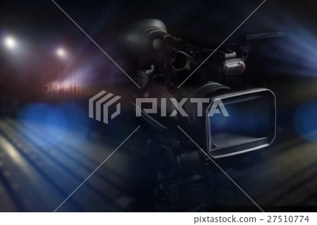 professional video camcorder in studio background 27510774