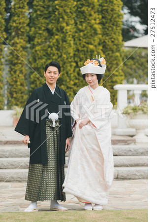 bridal couple, bride and groom, kimono marriage 27512473