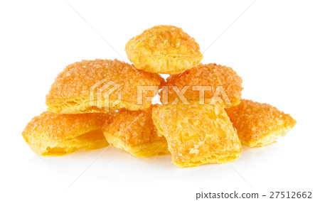 Biscuits butter with sugar on white background 27512662