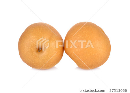 snow pear or Fengsui pear on white background snow pear or Fengsui pear on white background 27513066