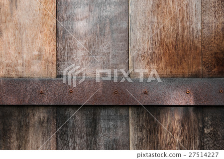 Old wood panels texture with rusty metal 27514227