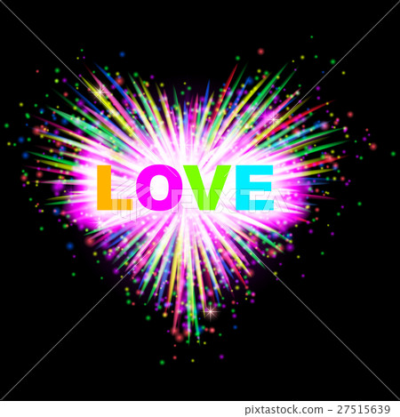 Vector holiday valentine firework 27515639