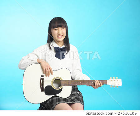 白色吉他和女孩高中生(輕型零件) 白色吉他和女孩高中生(輕型零件) 27516109