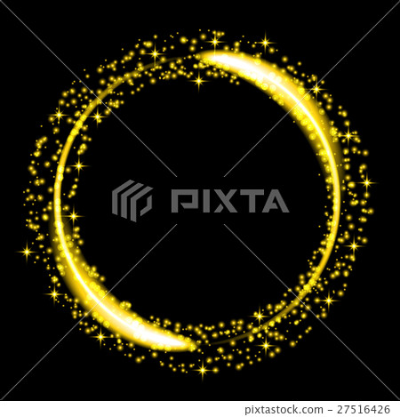 Gold glitter star dust circle. Vector illustration Gold glitter star dust circle. Vector illustration 27516426
