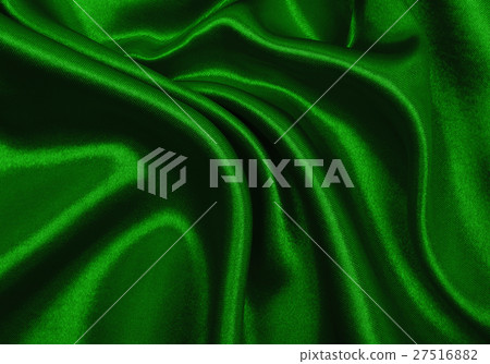 Smooth elegant green silk or satin luxury cloth  27516882