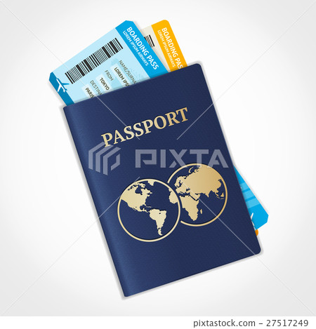 Vector passport with tickets. Flat Design Vector passport with tickets. Flat Design 27517249