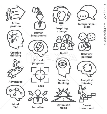 Business management icons in line style. Pack 19. 27518803