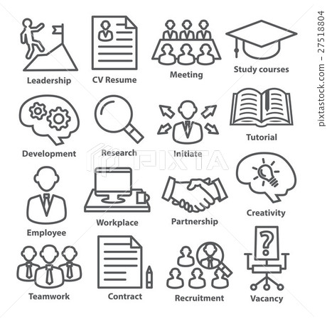 Business management icons in line style. Pack 20. 27518804