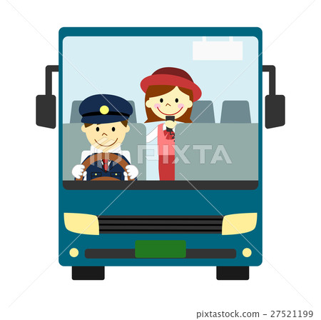 Tourist bus driver and guide - Stock Illustration [27521199] - PIXTA