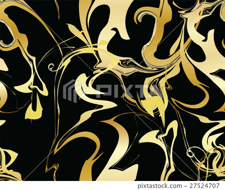 Marble Gold texture seamless pattern - Stock Illustration [27524707 ...