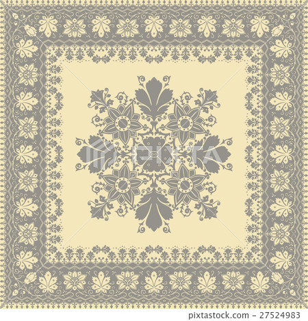 Vector abstract ethnic shawl floral pattern design 27524983