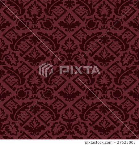 Vector colorful damask seamless floral pattern  27525005