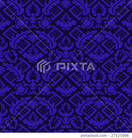 Vector colorful damask seamless floral pattern  27525006
