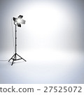 Empty photo studio with professional flashlight. 27525072