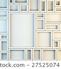 Mockup of empty white frames. 27525074