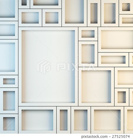 Mockup of empty white frames. 27525074