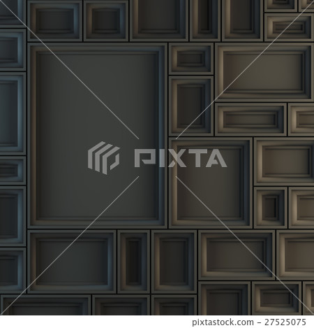 Mockup of empty black frames. 27525075
