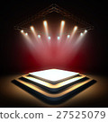 Empty stage illuminated by spotlights. 27525079