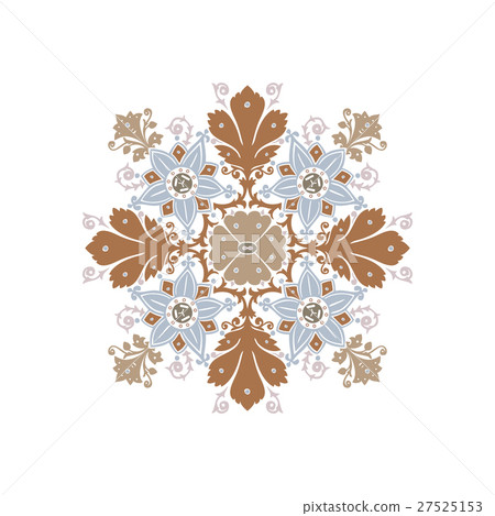 ethnic flowers bouquet round ornament isolated ethnic flowers bouquet round ornament isolated 27525153