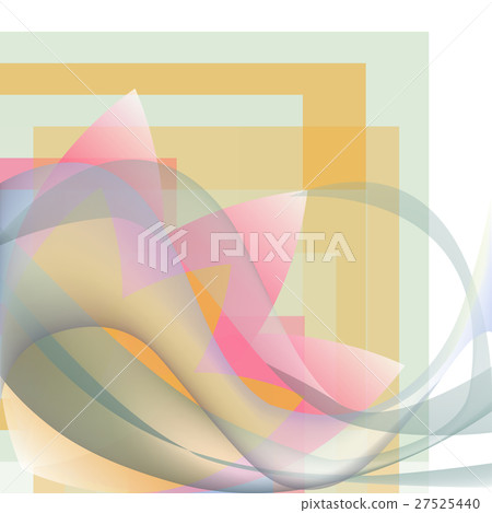 Corner pattern waves whit flower on a geometric  27525440