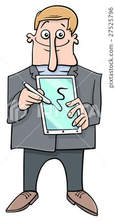 man presenting tablet pc 27525796