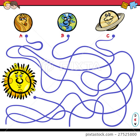 maze game with planet characters maze game with planet characters 27525800
