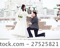 Guy asks the girl hands. Winter wedding, groom on 27525821