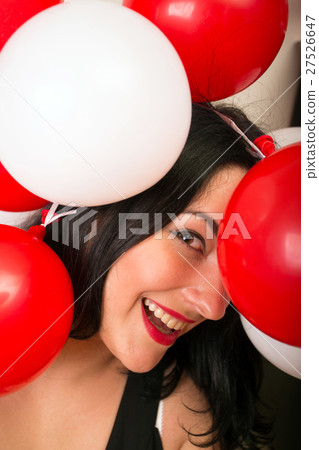Girl with balloons Girl with balloons 27526647