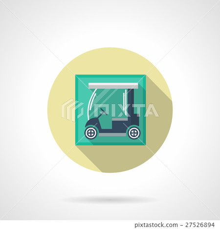 Golf caddy flat round vector icon - Stock Illustration [27526894] - PIXTA