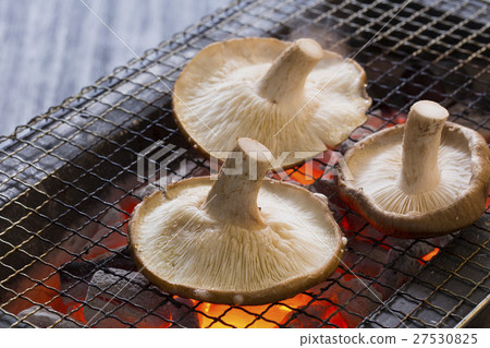 木炭烤蘑菇 27530825