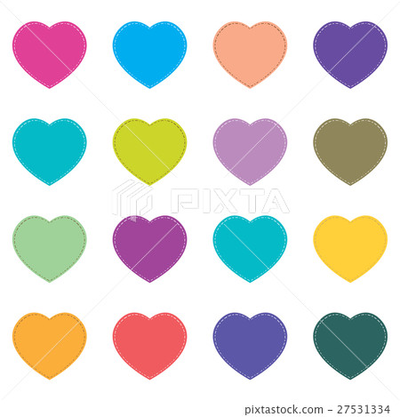 Colorful heart isolated on white background. - Stock Illustration ...
