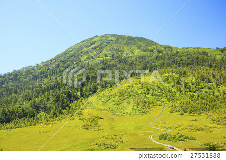 從Kumazawa Tashiro Higashi gimura看夏季Mt. Fujima縣 從Kumazawa Tashiro Higashi gimura看夏季Mt. Fujima縣 27531888