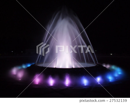 "Fountain of the sea" at night of Moerenuma Park 27532139