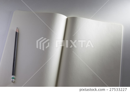 White notebook and pencil 27533227