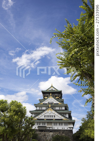 由豐臣秀吉現場大阪城堡塔本丸建造的大阪城重建德川家康的大阪的象徵 由豐臣秀吉現場大阪城堡塔本丸建造的大阪城重建德川家康的大阪的象徵 27533996