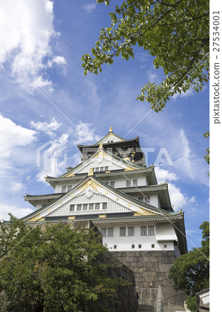 由豐臣秀吉現場大阪城堡塔本丸建造的大阪城重建德川家康的大阪的象徵 27534001