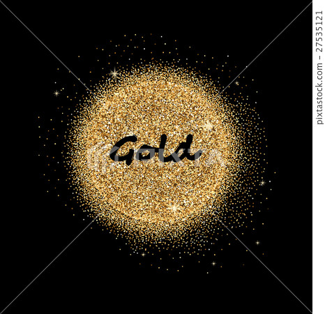 Gold glittering circle 27535121